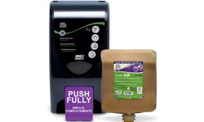 According to Deb Group, Solop GFX is the world’s first heavy-duty foam hand cleanser with grit.
