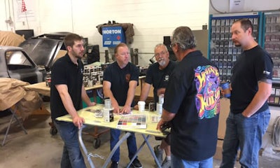 The 360 Fabrication master paint team with the team from House of Kolor.