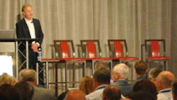 Vincent Romans addressing a packed house at this year's MSO Symposium. Romans helped kick off this year's event with an update on the current state of the industry.
