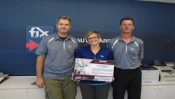 From left: Todd Roberts, Kim Roberts, Greg Dunn of Fix Auto Barrie North. It was recently announced that Fix Auto Barrie North has achieved recognition under the Canadian Collision Industry Accreditation Program (CCIAP).