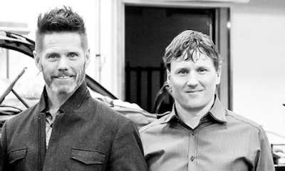 Dave Miller and Mike Davis, co-owners of Fix Auto Airdrie. Miller and Davis are also partners in Fix Auto locations in Calgary and Lethbridge.