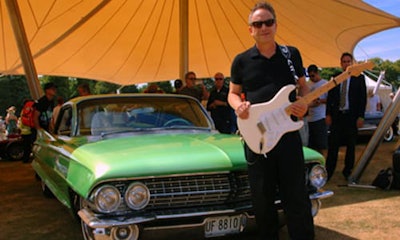 Jimmy Vaughan standing beside his ’61 Cadillac Coupe De Ville. He will be one of the stars featured at SEMA’s Industry Awards Banquet this November.