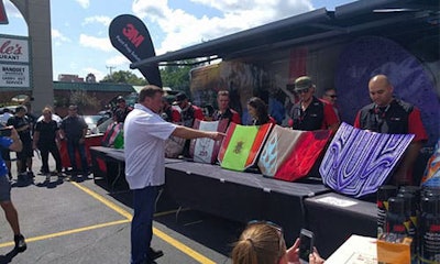 Chip Foose was on location to give each painter his personal comments on their designs.