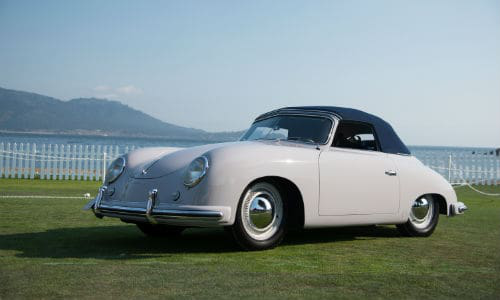 The 1952 Porsche 356 Reutter Cabriolet won Best in Class (Post War Open) at the 2017 Pebble Beach Concours d’Elegance.