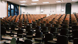 College strike, classroom