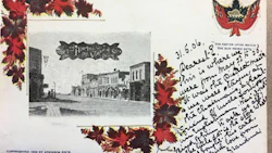 Beltz acquired his favourite piece when he placed an ad in the paper. A black and white photo from 1951 shows the city of Virden from an aerial view. Beltz appreciates the depiction of the town during a simpler time when there were no paved roads.