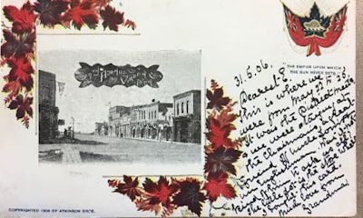 Beltz acquired his favourite piece when he placed an ad in the paper. A black and white photo from 1951 shows the city of Virden from an aerial view. Beltz appreciates the depiction of the town during a simpler time when there were no paved roads.