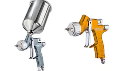 The TEKNA Primer Gun and the TEKNA Clearcoat Spray gun.