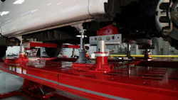 The Chief rigid pad mounts spread pressure out over a larger area of the passenger compartment, reducing the chance of causing additional damage during the repair.