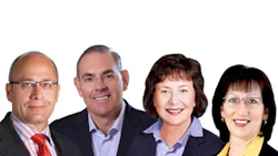 From Left: Sean Murphy, President, Lloyd’s Canada; Rowan Saunders, President, CEO, Economical Insurance; Lynn Oldfield, President, CEO, AIG Canada; Heidi Sevcik, President, CEO, Gore Mutual Insurance Company.