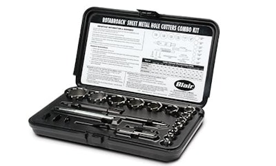 The Rotabroach Hole Cutter Combo Kit by Blair. Blair describes this product as a must have for any tool box or fabricator.