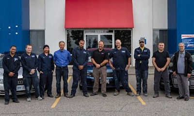 Newmarket Maaco owner Steve Celli was recognized for his efforts to secure five OEM certifications for his outlet in 2017