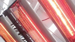 B-TEC systems infrared light system cures urethane paint more quickly than convection cycle curing, according to the company.
