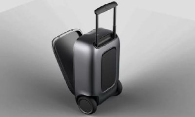 The new autonomous suitcase from 90 Fun, the Puppy 1.