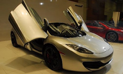 The McLaren MP4-19 at the Canadian International Auto Show in Toronto.
