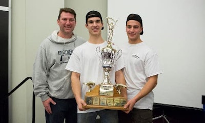 Winners of the Toronto Automotive Technology Competition, David Vecchiarelli and Christopher Giuga.