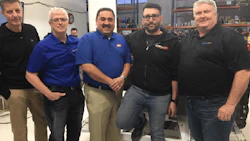 From left to right, Tom Widmer, Art Ewing, Juan Cordova, Anthony Iaboni and Russel Duncan.