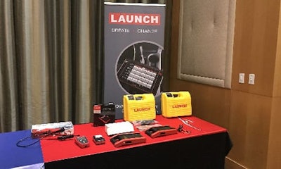 The LAUNCH product booth at the event.