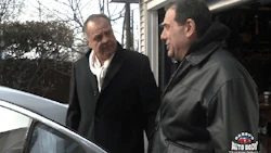 Barry Crupi Sr. and Barry Crupi Jr. in their new video “The Stain.”