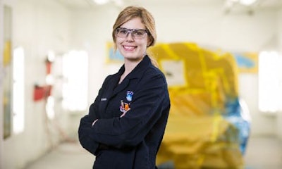 Cecile Bukmeier, autobody instructor at NAIT, was recently featured by CBC. Photo courtesy of the Northern Alberta Institute of Technology.