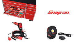 Snap-on announced three of its new products: the KMP1163 Masters Series 72” Roll Cabs, the “Hockey II” ECPRA072 and the EECT900 Multi-Probe Ultra.