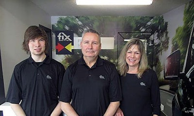 Son Joshua Wilkison with parents and High River owners Bill and Nancy Wilkison.