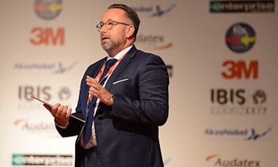Jason Moseley, CEO of Plenham, speaks at last year’s IBIS Summit. The theme of the 2018 IBIS Global Summit is “Challenging Perspectives.”