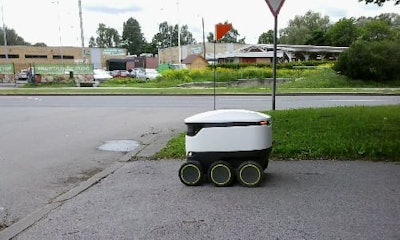 Starship Technologies' delivery robot.