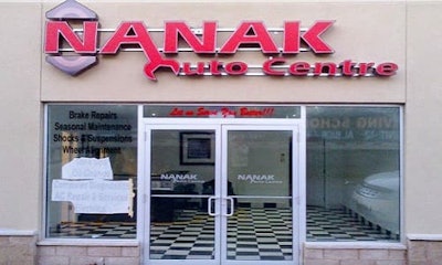 Nanak's Collision Centre's garage remains uncollapsed.