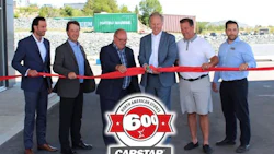 Michael Macaluso and the CARSTAR and CARSTAR Sudbury team cut the ribbon on the franchise's 600th store.