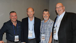 Patrick Aiello, Michael George, Reg Nadort and Tony Mahon at AkzoNobel's Acoat Selected Profitability Conference in Montreal.