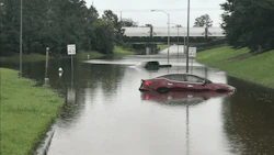 Flooded cars during Hurricane Harvey, Aug. 29, 2017. Photo via Wikimedia Commons, by urban.houstonian from Houston, TX