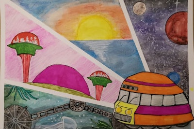 Five-year-old Vancouver resident Maya Maksymenko’s ‘Magic School Bus’ takes children into space, dives underwater and whisks them away on field trips to better understand the world’s challenges. (Supplied by Toyota Canada).