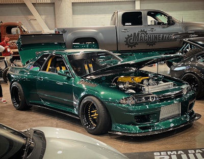 Cole Marten’s setup, an AWD 1991 Nissan Skyline R32 GTR.