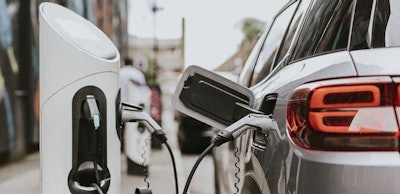 Electric car (EVs) battery being charged