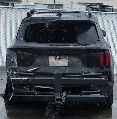 In August 2022, Reddit user sadinw posted this image of their 2022 Sorento, claiming that “it’s not only the Telluride with a tow hitch problem.” (Reddit/u/sadinw)