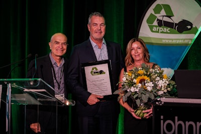 From left to right: Simon Matte CEO, Pierre Robitaille Chairman of the Board from 2011 to 2023 and his wife and business partner Sylvie Gadoury celebrate the last Annual General Meeting for Pierre Robitaille as Chairman of the Board, after 13 years in duty.