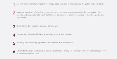 From the Insurance Bureau of Canada, the Tow Truck Driver and Operator Code of Conduct, as of Jan. 1, 2024.