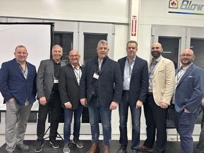The CCCR regional reps in attendance. From L to R: Wade Bartok, Mike Mario, Darryl Simmons (Publisher of Collision Repair magazine), Kelvin Campbell, Jeff Pabst, Daniel Trevisanutto, Shawn Stenson.