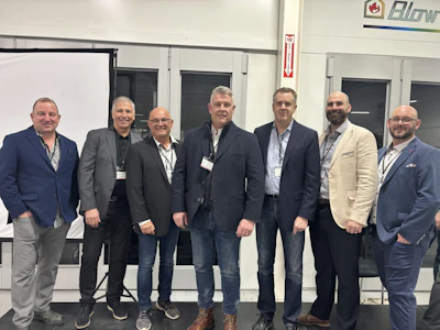 The CCCR regional reps in attendance. From L to R: Wade Bartok, Mike Mario, Darryl Simmons (Publisher of Collision Repair magazine), Kelvin Campbell, Jeff Pabst, Daniel Trevisanutto, Shawn Stenson.
