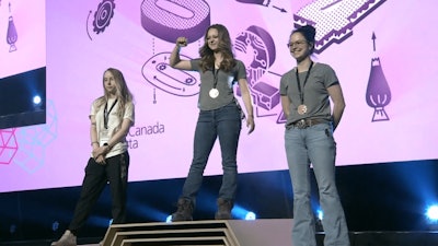 L to R: Lois Marks from SAIT, bronze; Samara Godette from NAIT, gold; Annika Jones, NAIT, silver.