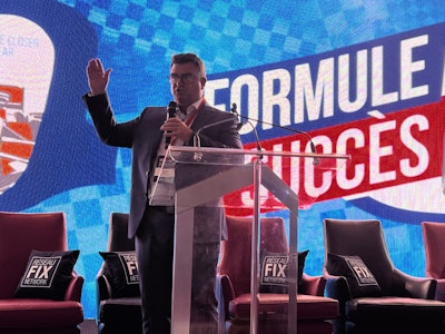Fix Network Canada President Sylvain Seguin welcomes attendees to the Formula for Success Fix Network Canada annual conference.