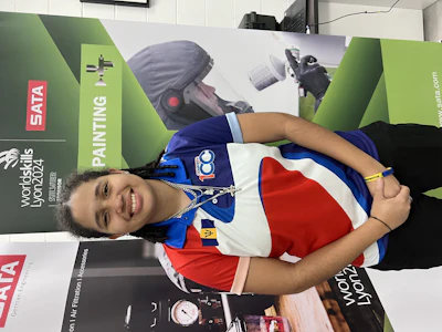 Holly⁠-Ann Bayley, representing Barbados at WorldSkills Lyon 2024.