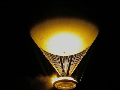 The Paris 2024 Olympic cauldron. Photo credit: Daieuxetdailleurs. Attribution 4.0 International. No changes made.