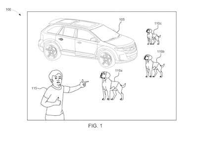 “Holograms may be of objects, human beings, and the like,” wrote Ford in its patent.