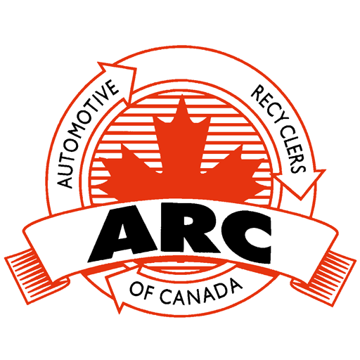 Automotive Recyclers of Canada logo with maple leaf and circular emblem