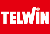 Telwin corporate logo in white text on red background