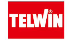 Telwin corporate logo in white text on red background