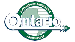 Ontario Automotive Recyclers Association official logo with green global emblem