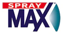 Spray Max brand logo with red and navy blue text and teal design accent